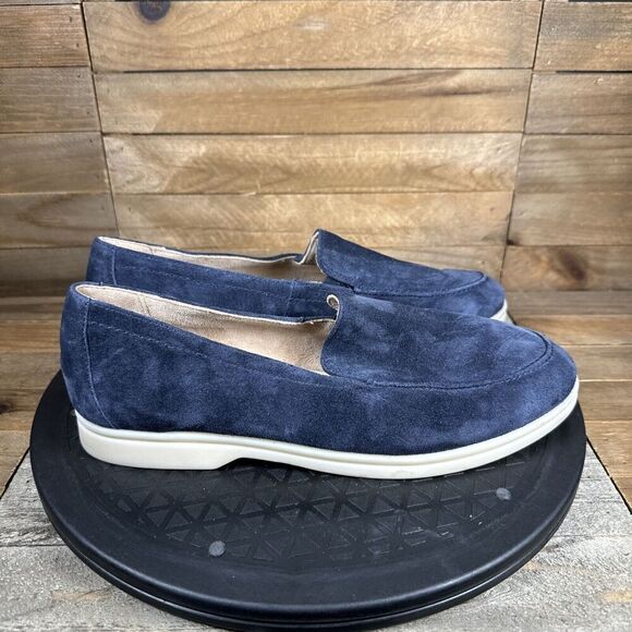 Paul Green Selby Womens Sz US 7 UK 4.5 Shoes Loafers Space Suede Navy Blue - Picture 1 of 10
